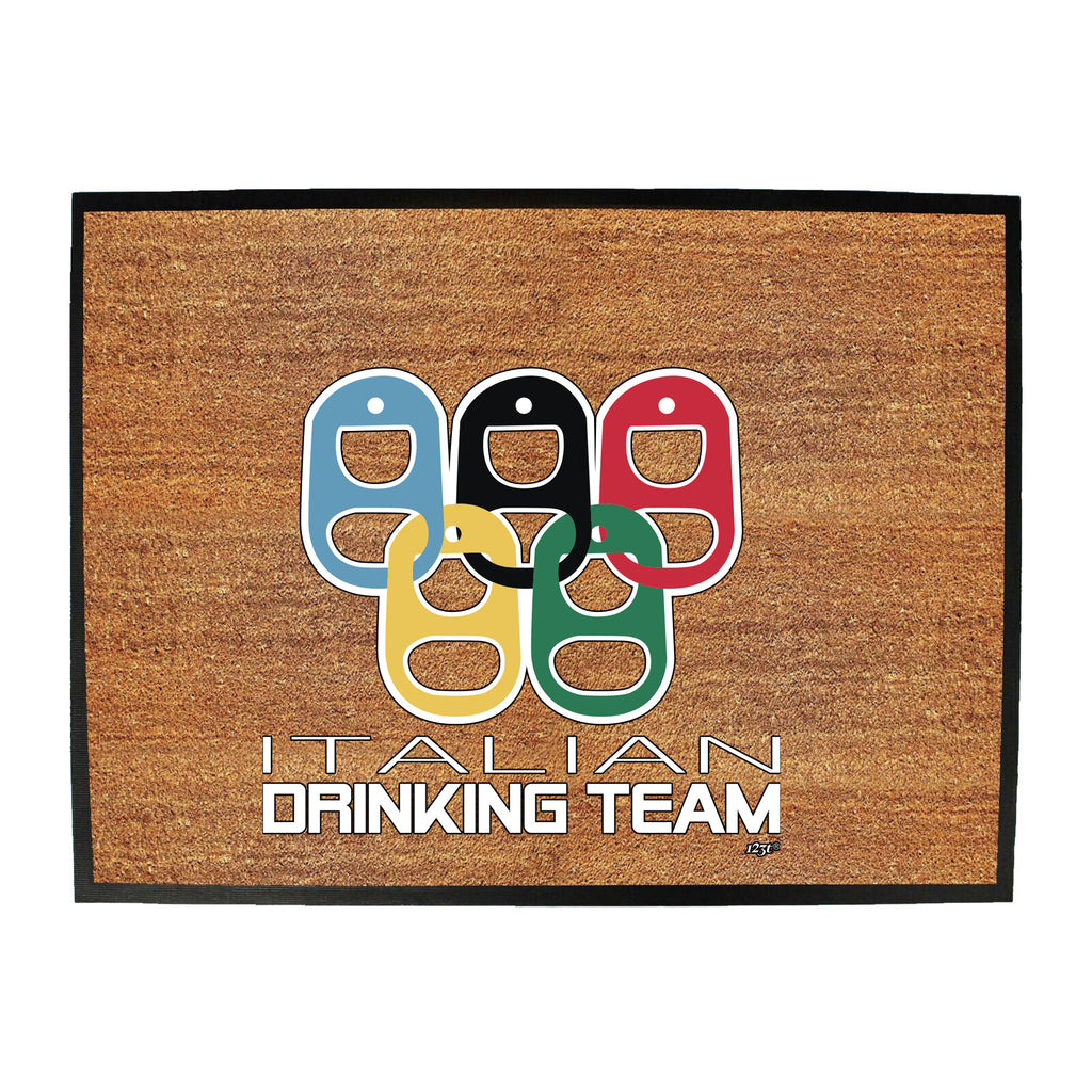 Italian Drinking Team Rings - Funny Novelty Doormat