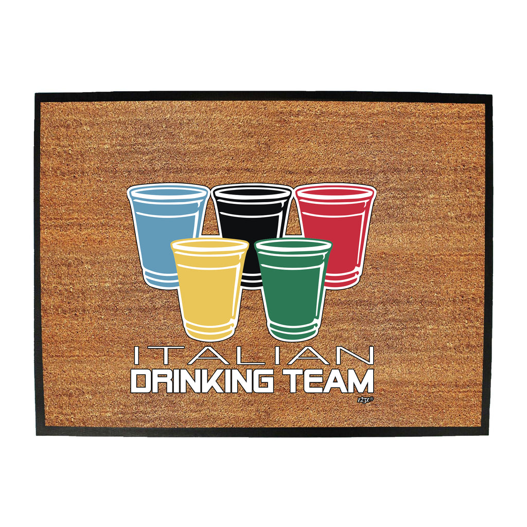 Italian Drinking Team Glasses - Funny Novelty Doormat