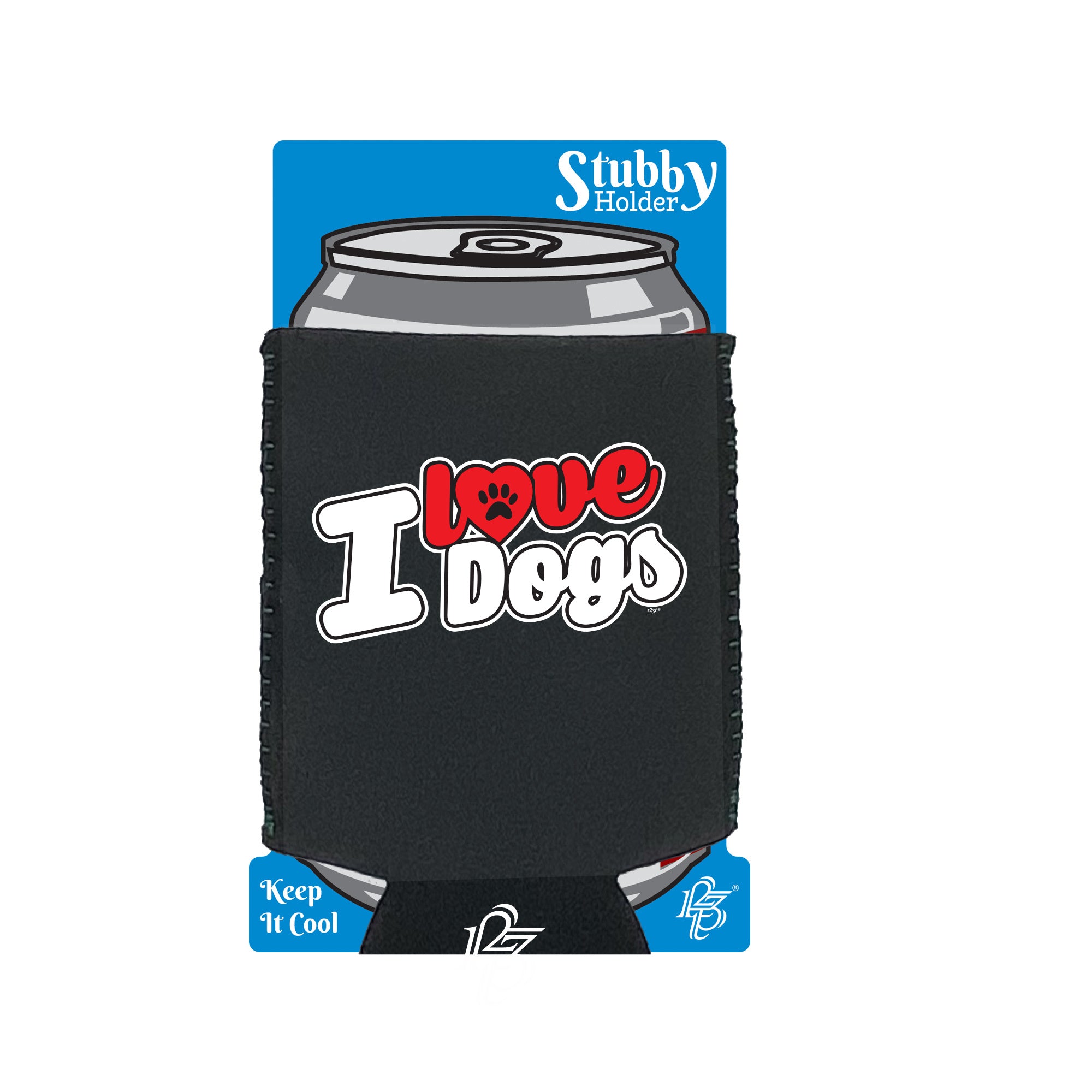 Love Dogs Stencil - Funny Stubby Holder With Base