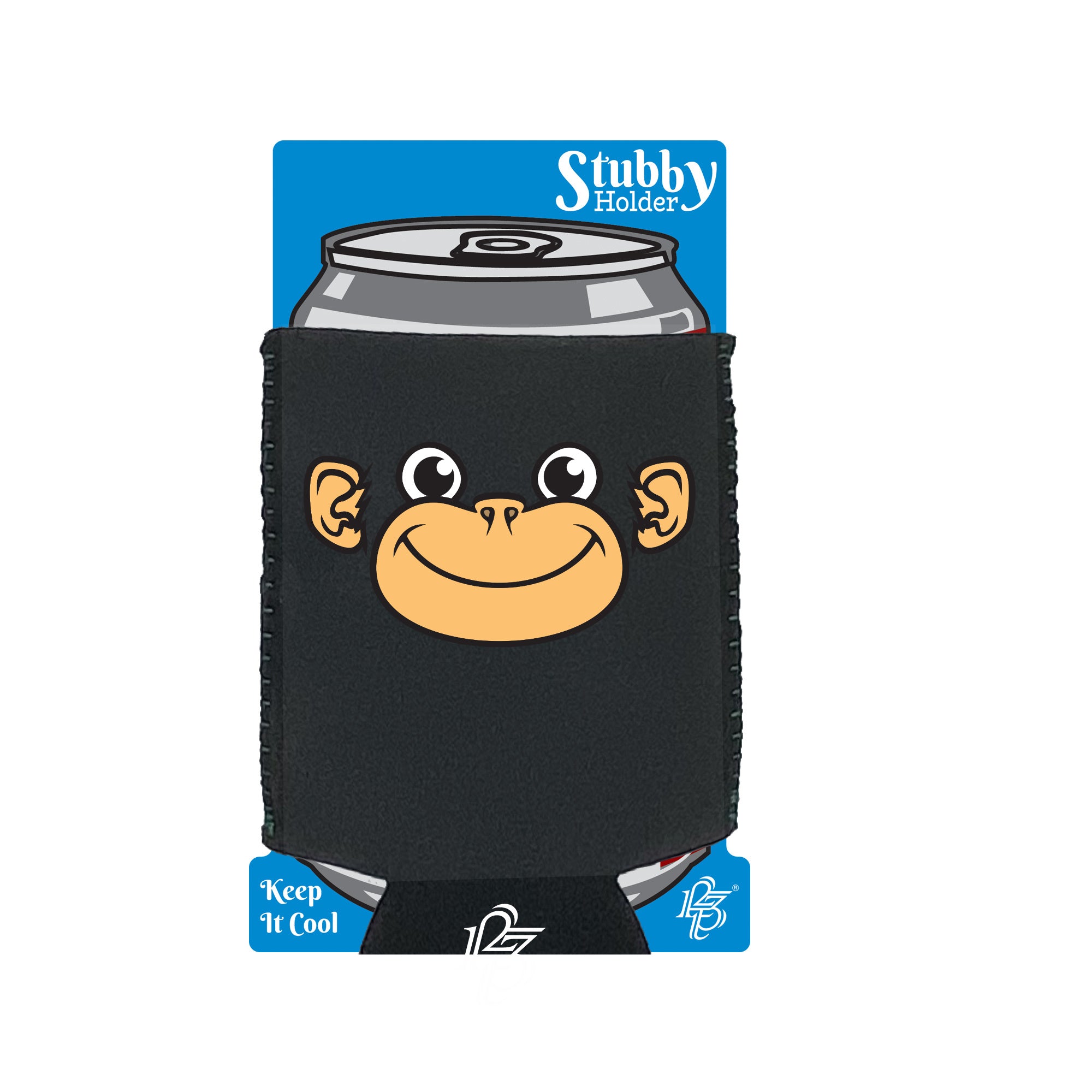 Monkey Ani Mates - Funny Stubby Holder With Base