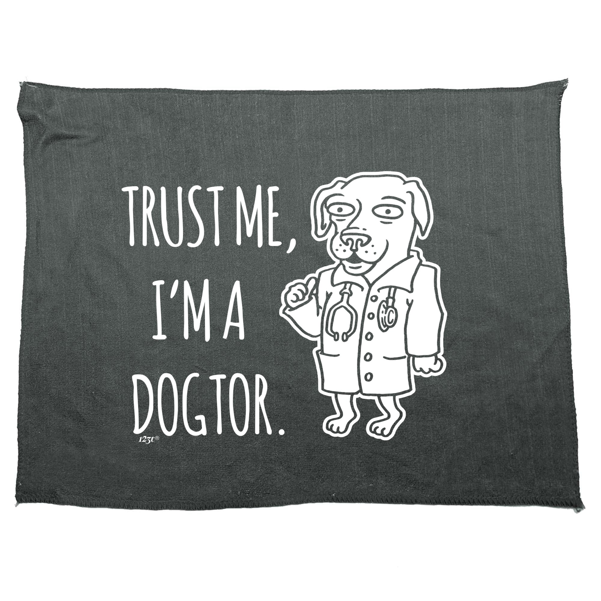 Trust Me Im A Dogtor - Funny Novelty Gym Sports Microfiber Towel