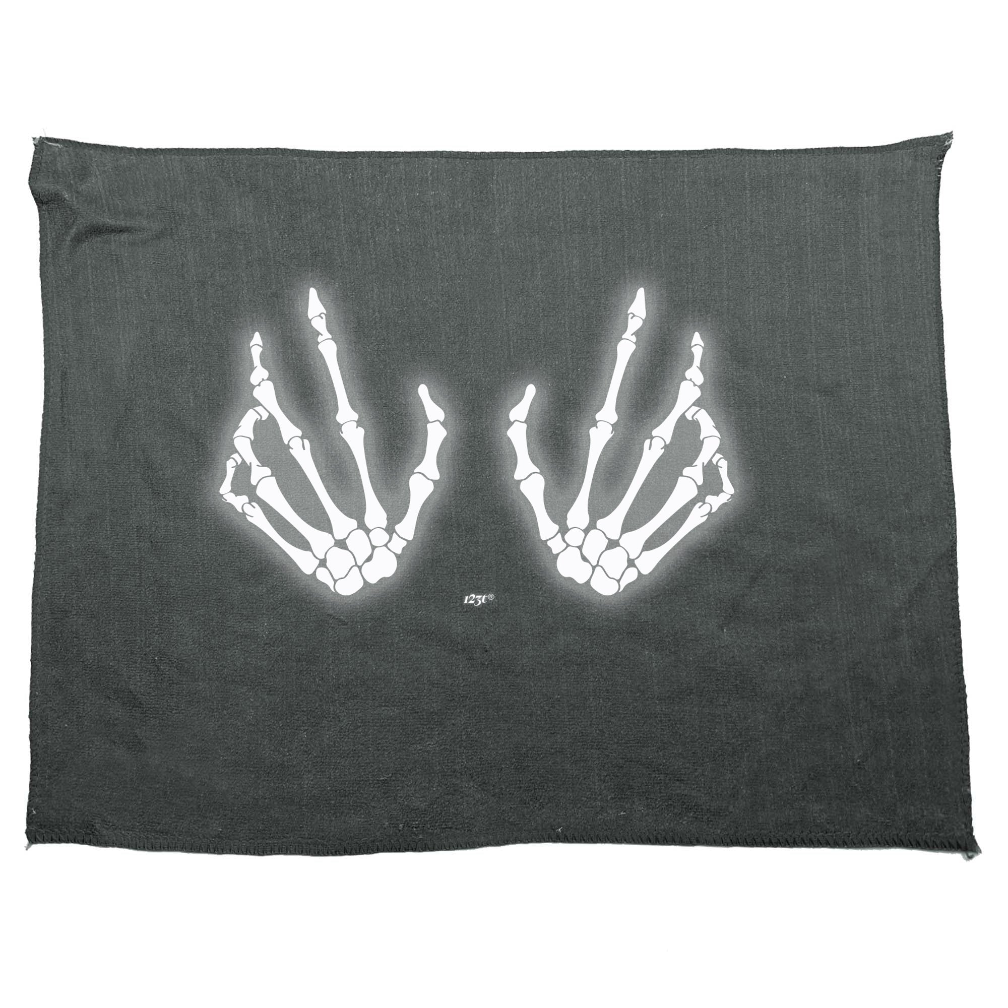 Skeleton Hands Halloween - Funny Novelty Gym Sports Microfiber Towel