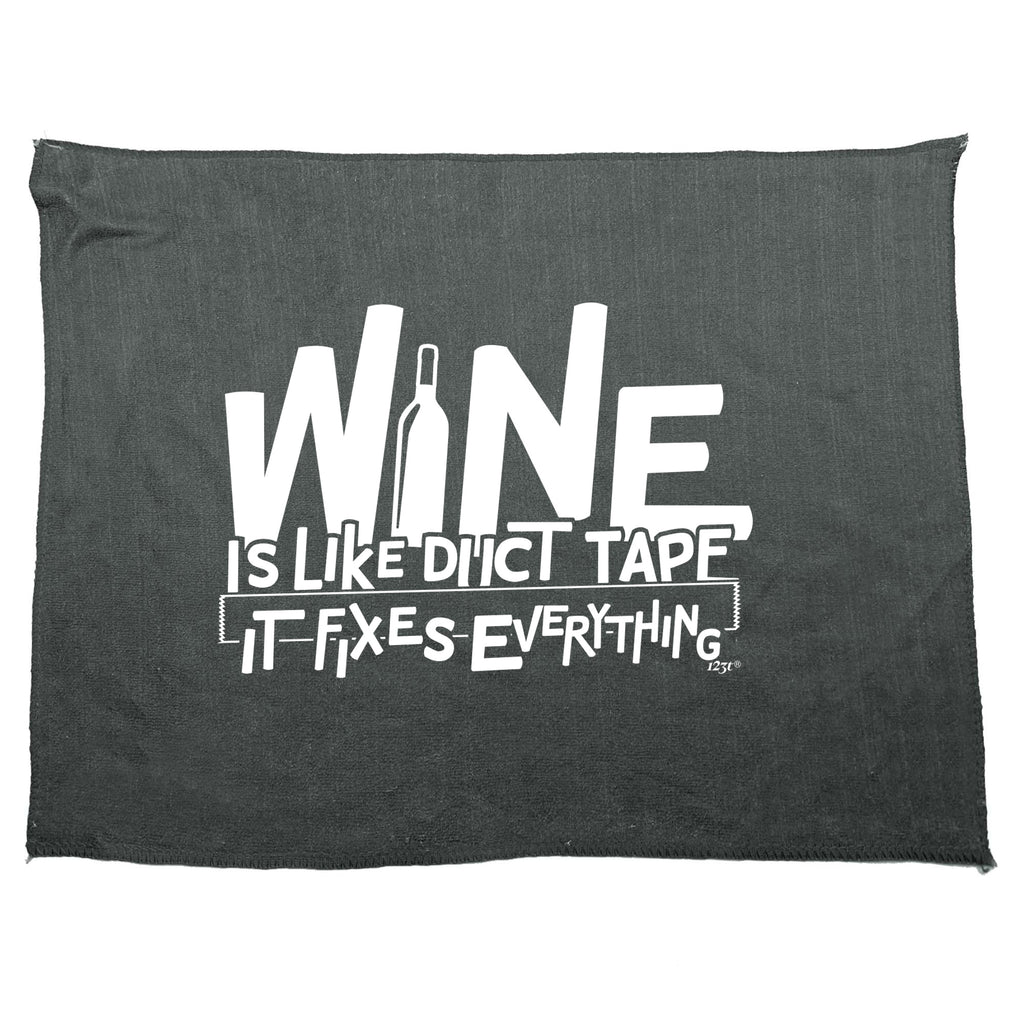 Wine Is Like Duct Tape - Funny Novelty Gym Sports Microfiber Towel