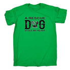 A Rescue Dog Stole My Heart - Mens Funny T-Shirt Tshirts - 123t Australia | Funny T-Shirts Mugs Novelty Gifts