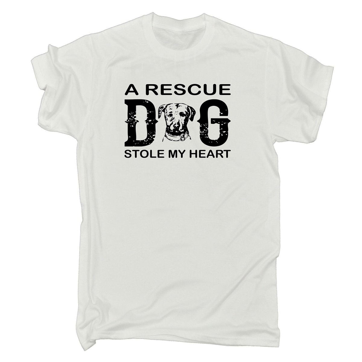 A Rescue Dog Stole My Heart - Mens Funny T-Shirt Tshirts - 123t Australia | Funny T-Shirts Mugs Novelty Gifts