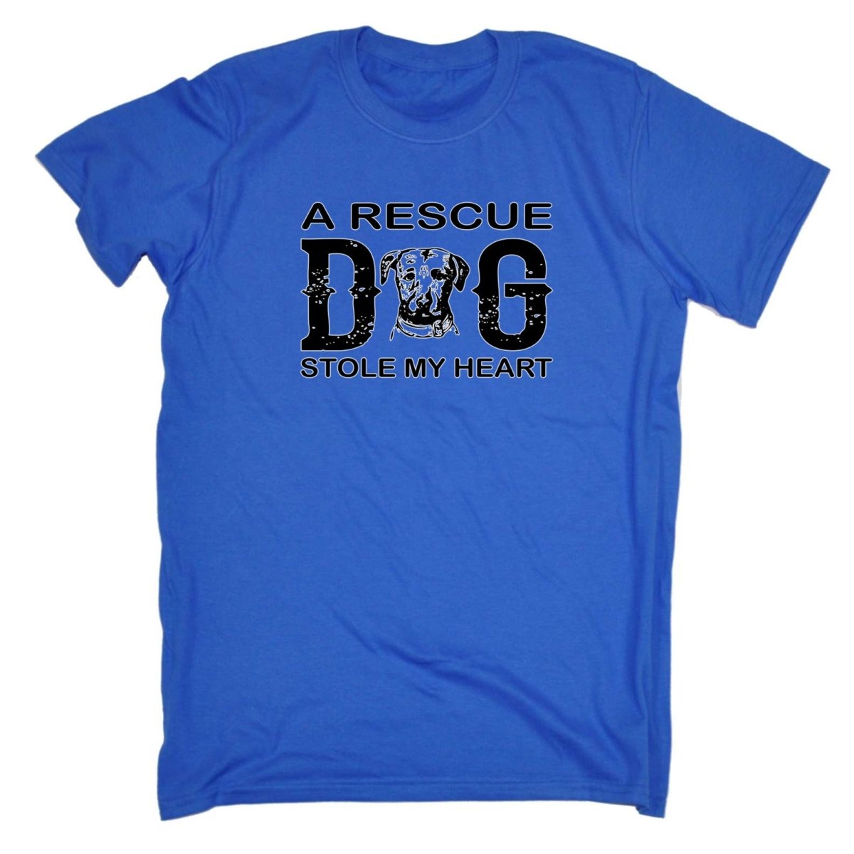 A Rescue Dog Stole My Heart - Mens Funny T-Shirt Tshirts - 123t Australia | Funny T-Shirts Mugs Novelty Gifts