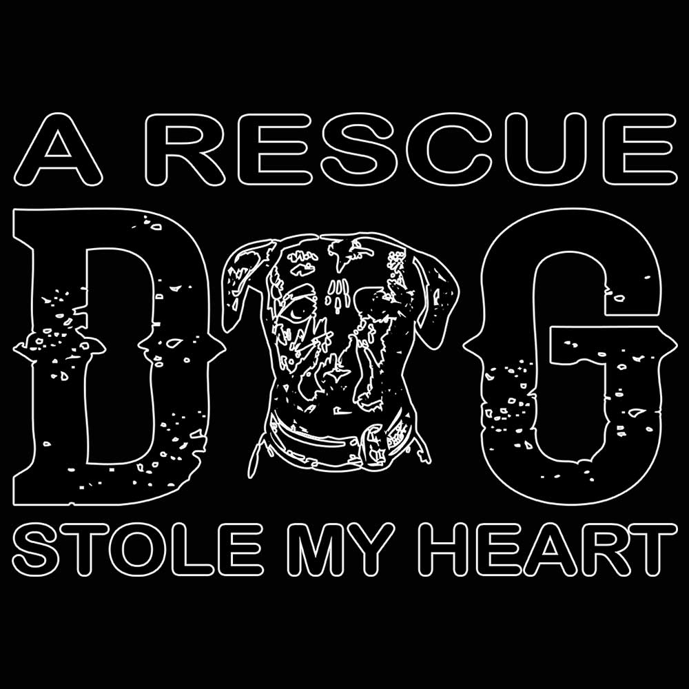 A Rescue Dog Stole My Heart - Mens Funny T-Shirt Tshirts - 123t Australia | Funny T-Shirts Mugs Novelty Gifts