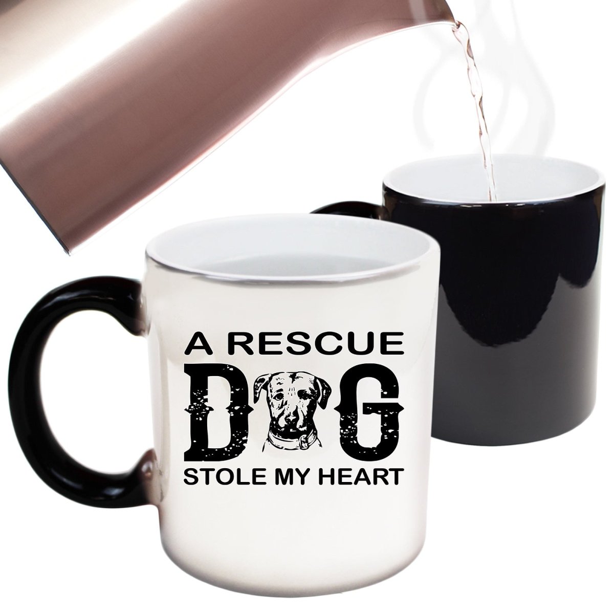 A Rescue Dog Stole My Heart Mug Cup - 123t Australia | Funny T-Shirts Mugs Novelty Gifts