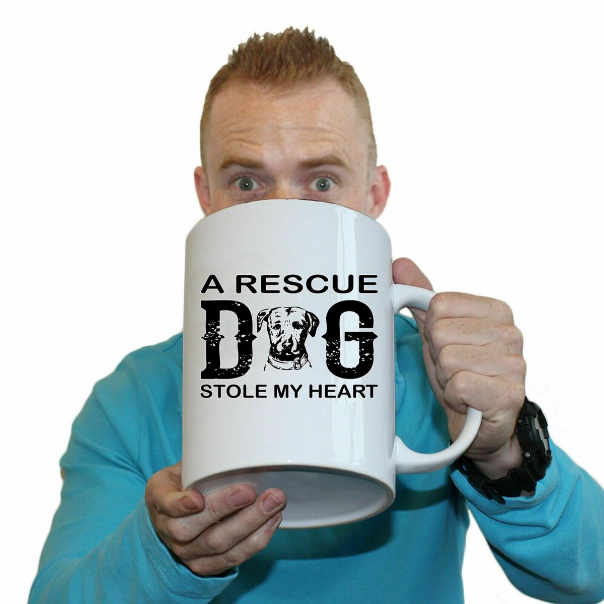 A Rescue Dog Stole My Heart Mug Cup - 123t Australia | Funny T-Shirts Mugs Novelty Gifts