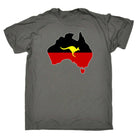 Aboriginal Flag Australia Country Kagaroo - Mens Funny T-Shirt Tshirts - 123t Australia | Funny T-Shirts Mugs Novelty Gifts