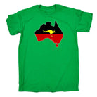 Aboriginal Flag Australia Country Kagaroo - Mens Funny T-Shirt Tshirts - 123t Australia | Funny T-Shirts Mugs Novelty Gifts