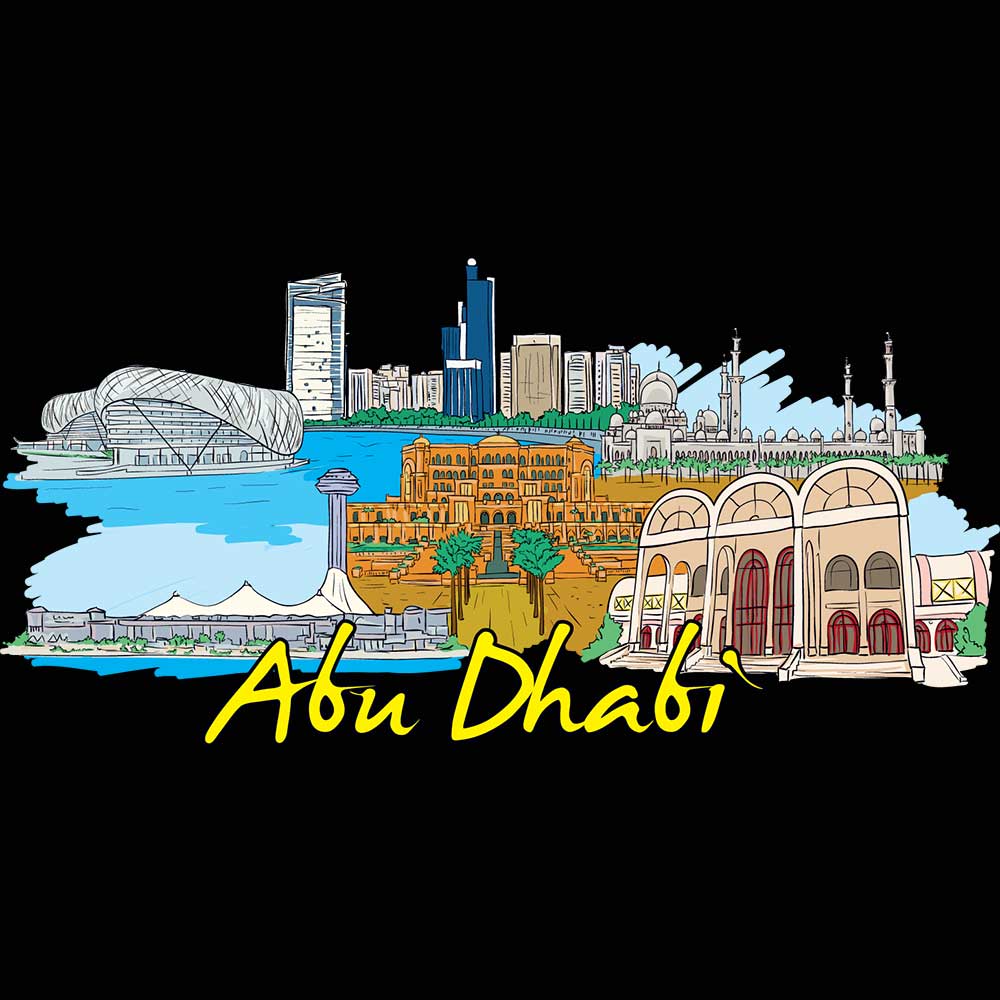 Abu Dhabi Arab Emirates Country Flag Destination - Mens Funny T-Shirt Tshirts - 123t Australia | Funny T-Shirts Mugs Novelty Gifts