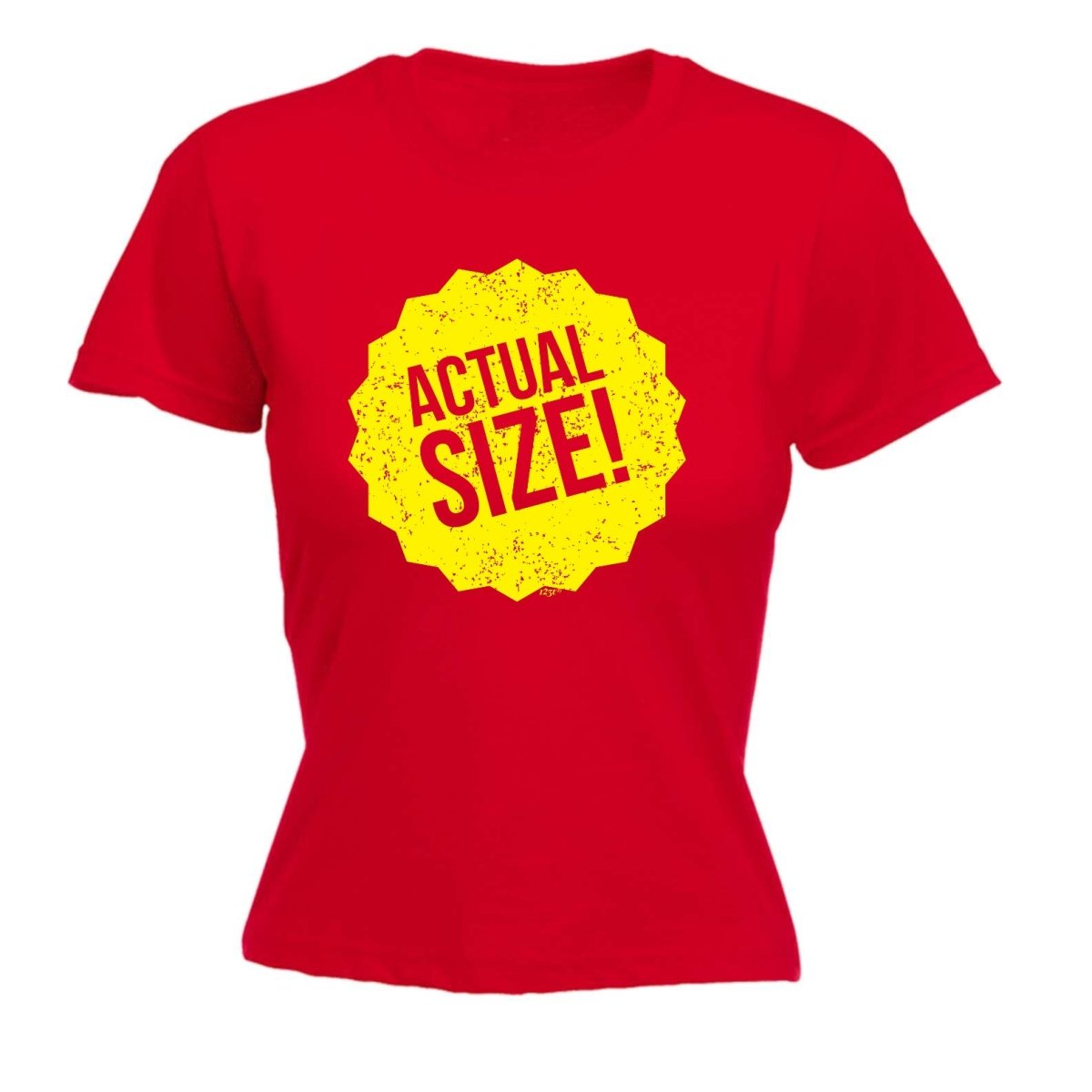 Actual Size - Funny Novelty Womens T-Shirt T Shirt Tshirt - 123t Australia | Funny T-Shirts Mugs Novelty Gifts