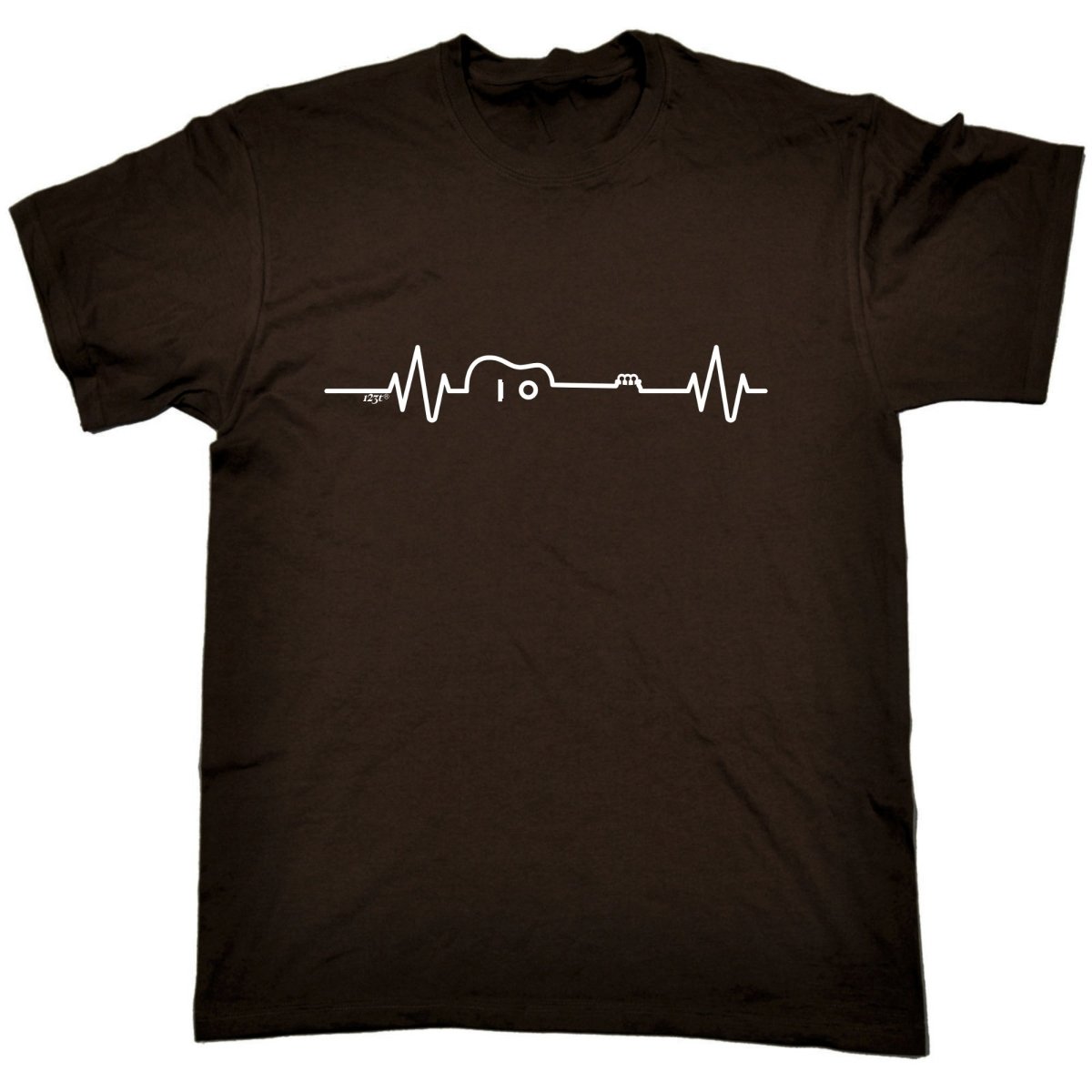 Acustic Guitar Pulse Music - Mens Funny Novelty T-Shirt TShirt / T Shirt - 123t Australia | Funny T-Shirts Mugs Novelty Gifts