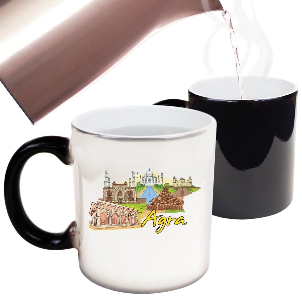 Agra India Country Flag Destination Mug Cup - 123t Australia | Funny T-Shirts Mugs Novelty Gifts