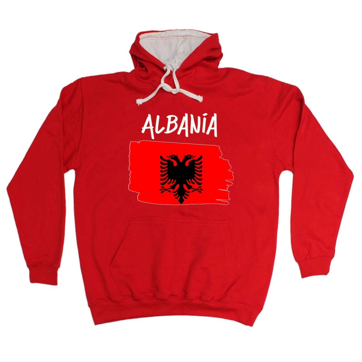 Albania Country Flag Nationality - Hoodies Hoodie - 123t Australia | Funny T-Shirts Mugs Novelty Gifts