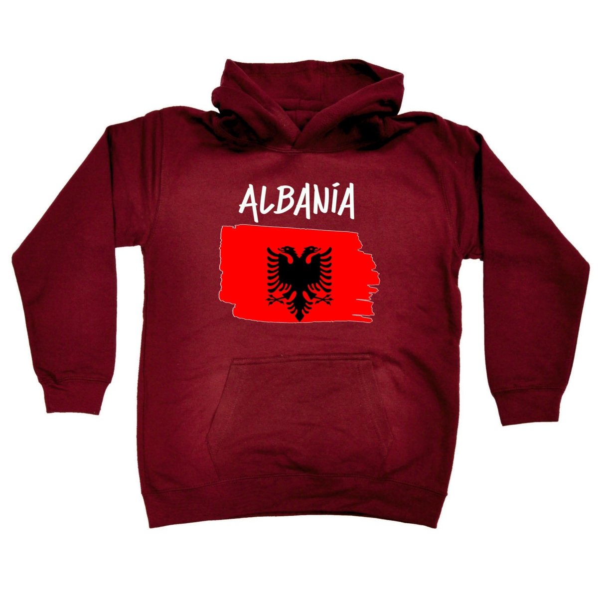 Albania Country Flag Nationality - Kids Children Hoodie - 123t Australia | Funny T-Shirts Mugs Novelty Gifts