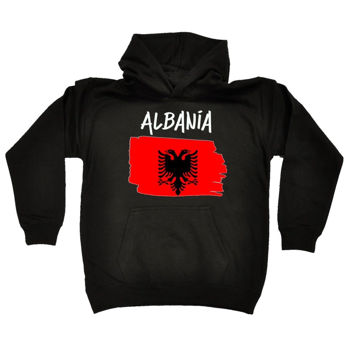 Albania Country Flag Nationality - Kids Children Hoodie - 123t Australia | Funny T-Shirts Mugs Novelty Gifts