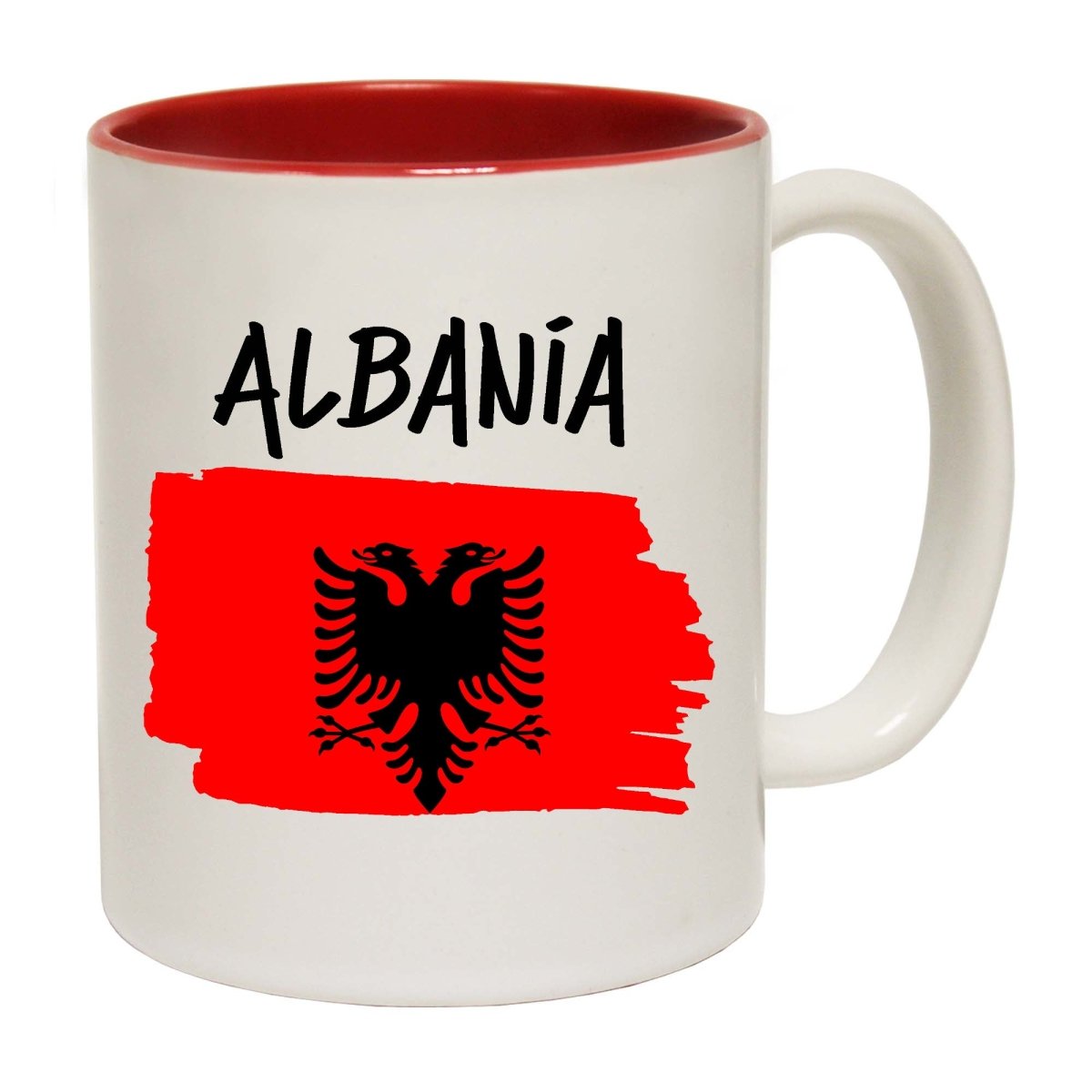 Albania Country Flag Nationality Mug Cup - 123t Australia | Funny T-Shirts Mugs Novelty Gifts