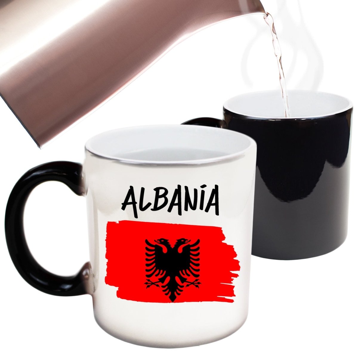 Albania Country Flag Nationality Mug Cup - 123t Australia | Funny T-Shirts Mugs Novelty Gifts