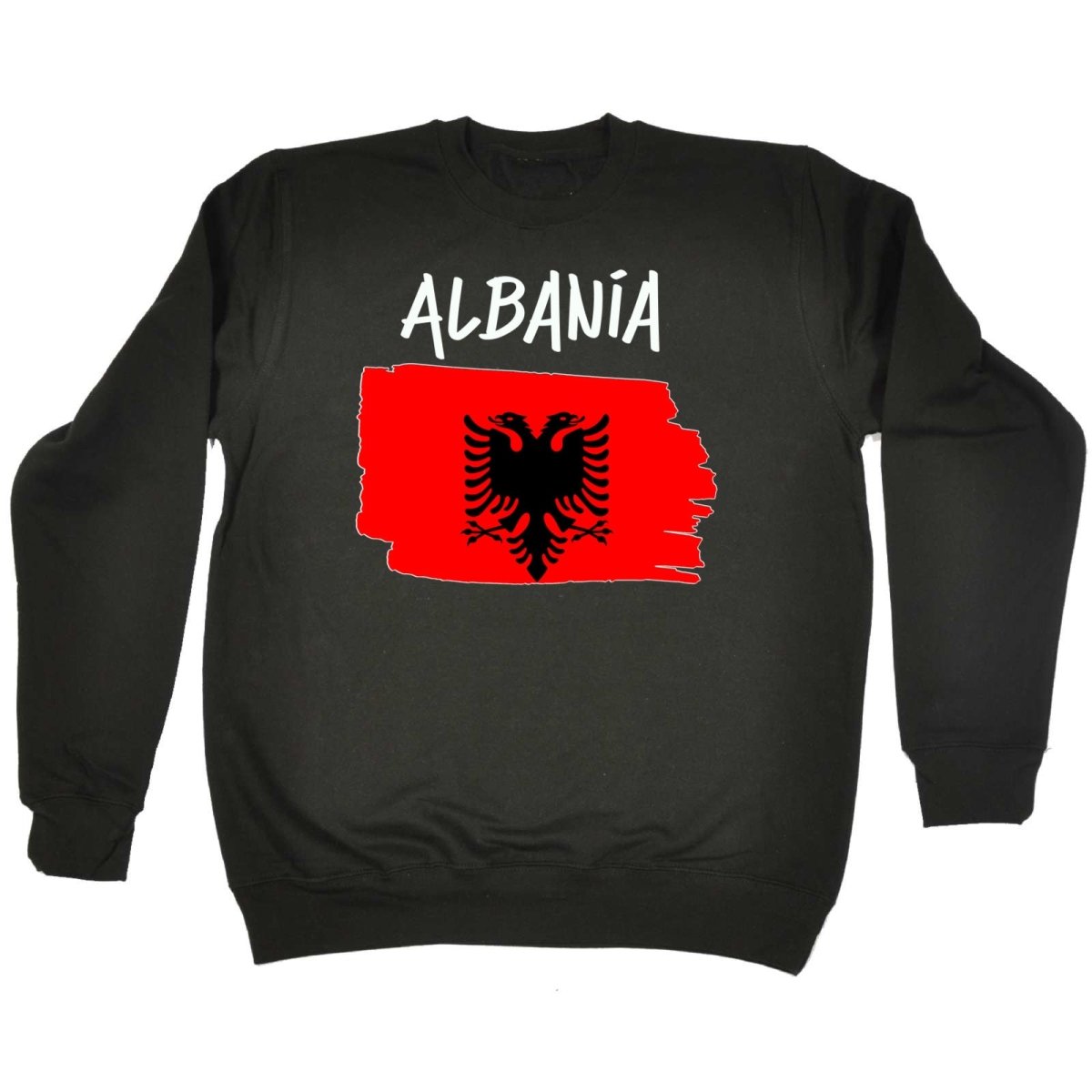 Albania Country Flag Nationality - Sweatshirt - 123t Australia | Funny T-Shirts Mugs Novelty Gifts