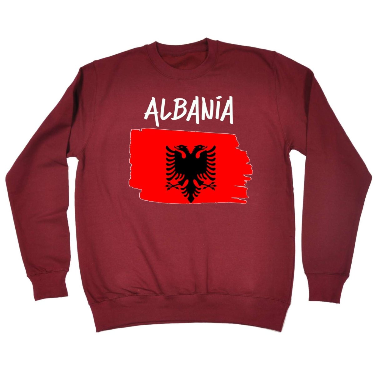 Albania Country Flag Nationality - Sweatshirt - 123t Australia | Funny T-Shirts Mugs Novelty Gifts