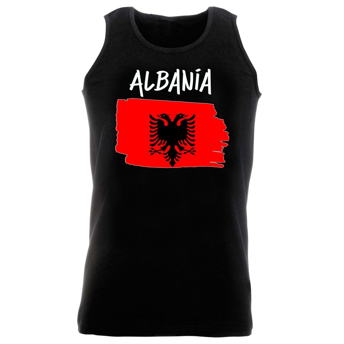 Albania Country Flag Nationality - Vest Singlet Unisex Tank Top - 123t Australia | Funny T-Shirts Mugs Novelty Gifts