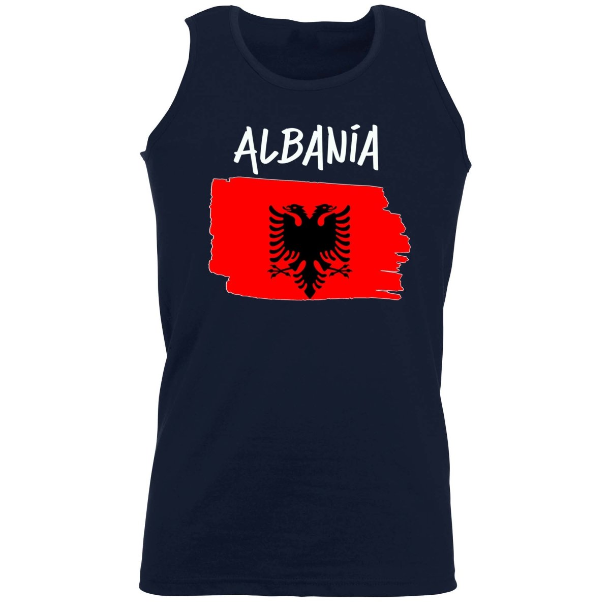 Albania Country Flag Nationality - Vest Singlet Unisex Tank Top - 123t Australia | Funny T-Shirts Mugs Novelty Gifts