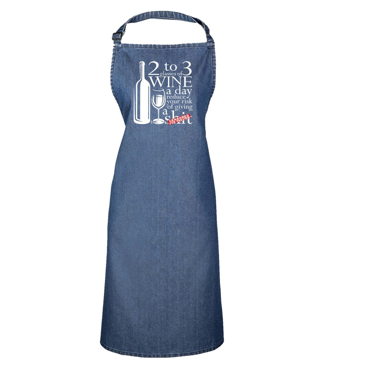 Alcohol 2 To 3 Glasses Of Wine Reduces Giving - Funny Novelty Kitchen Adult Apron - 123t Australia | Funny T-Shirts Mugs Novelty Gifts