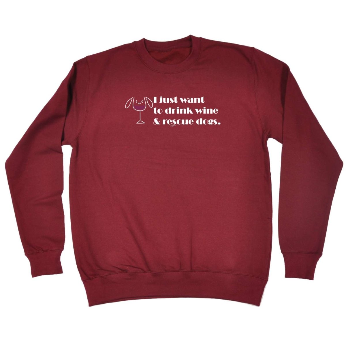 Alcohol Alcohol Animal Drink Wine And Rescue Dogs - Funny Novelty Sweatshirt - 123t Australia | Funny T-Shirts Mugs Novelty Gifts