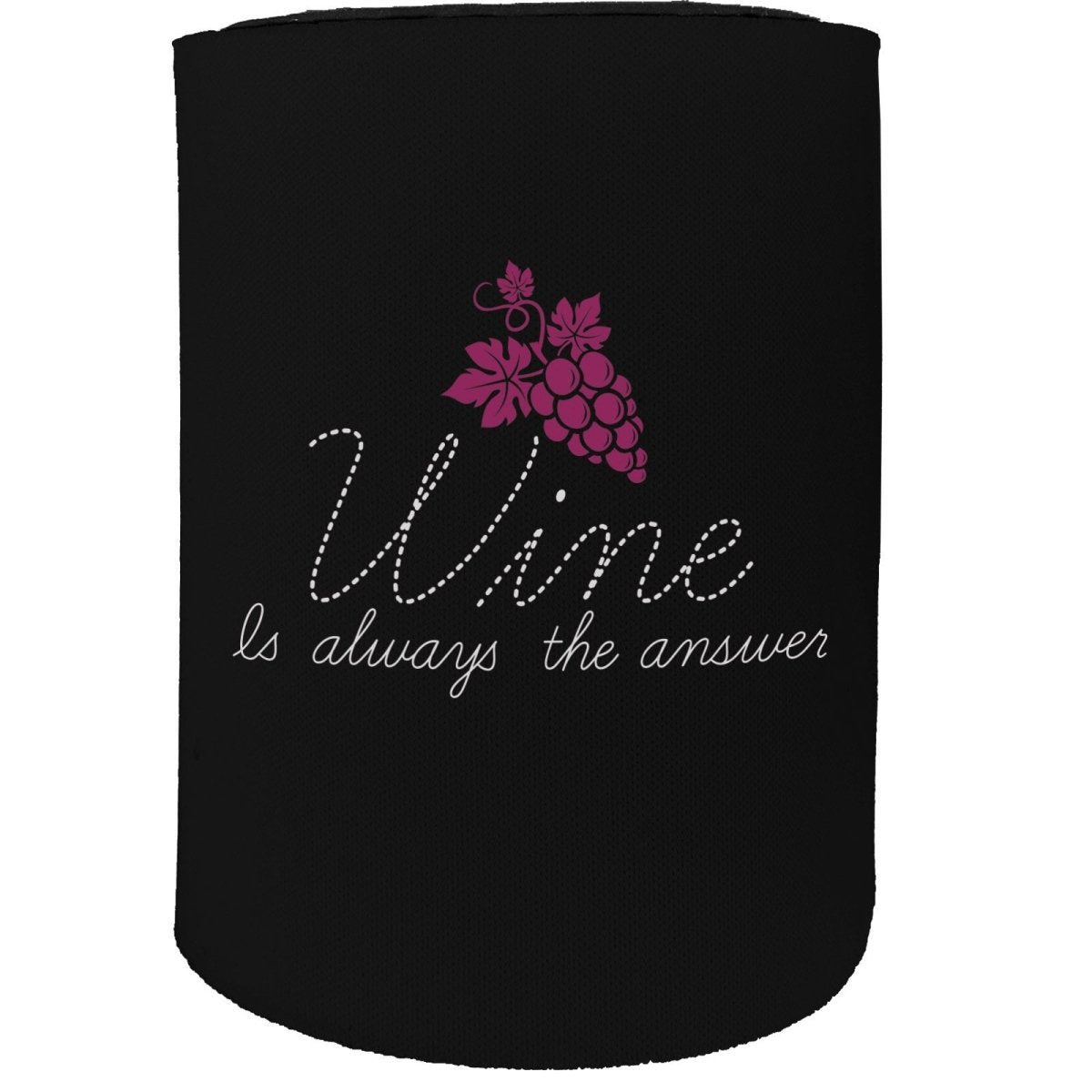 Alcohol Alcohol Stubby Holder - Wine Answer - Funny Novelty Birthday Gift Joke Beer Can Bottle Coolie - 123t Australia | Funny T-Shirts Mugs Novelty Gifts