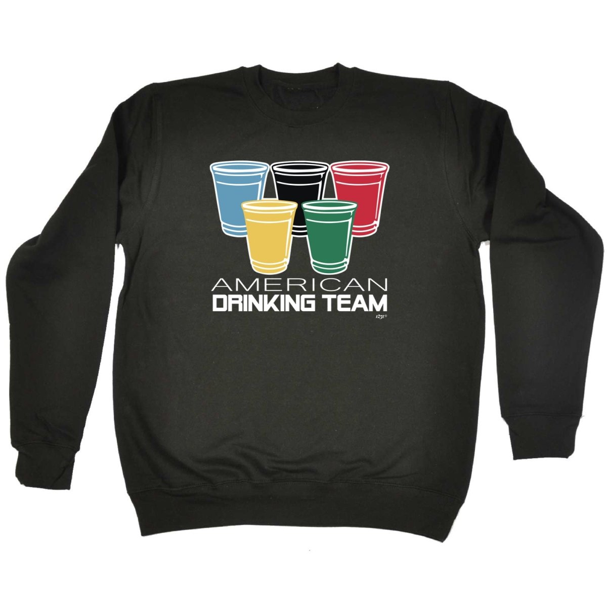 Alcohol American Drinking Team Glasses - Funny Novelty Sweatshirt - 123t Australia | Funny T-Shirts Mugs Novelty Gifts