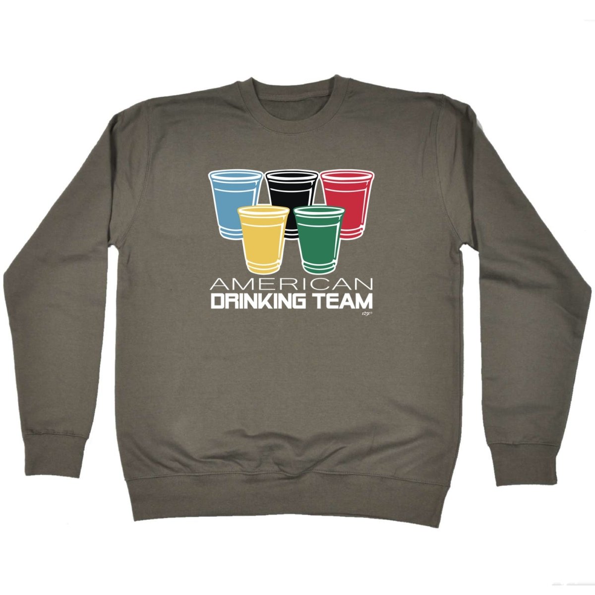 Alcohol American Drinking Team Glasses - Funny Novelty Sweatshirt - 123t Australia | Funny T-Shirts Mugs Novelty Gifts