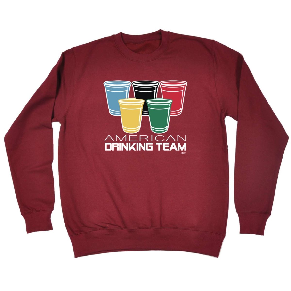 Alcohol American Drinking Team Glasses - Funny Novelty Sweatshirt - 123t Australia | Funny T-Shirts Mugs Novelty Gifts