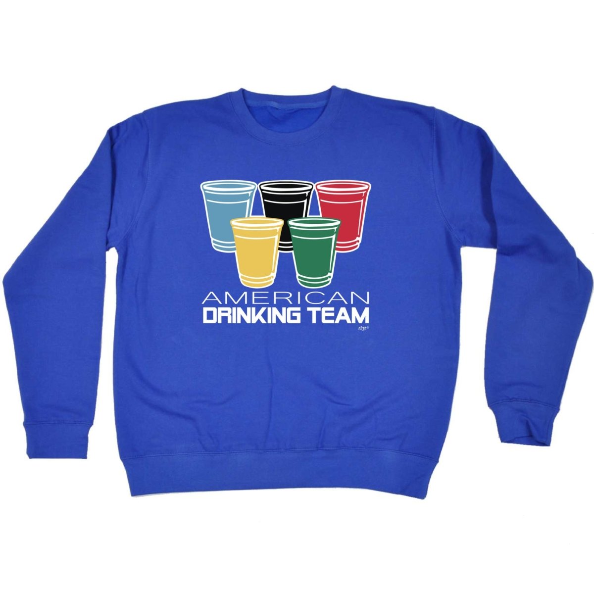 Alcohol American Drinking Team Glasses - Funny Novelty Sweatshirt - 123t Australia | Funny T-Shirts Mugs Novelty Gifts