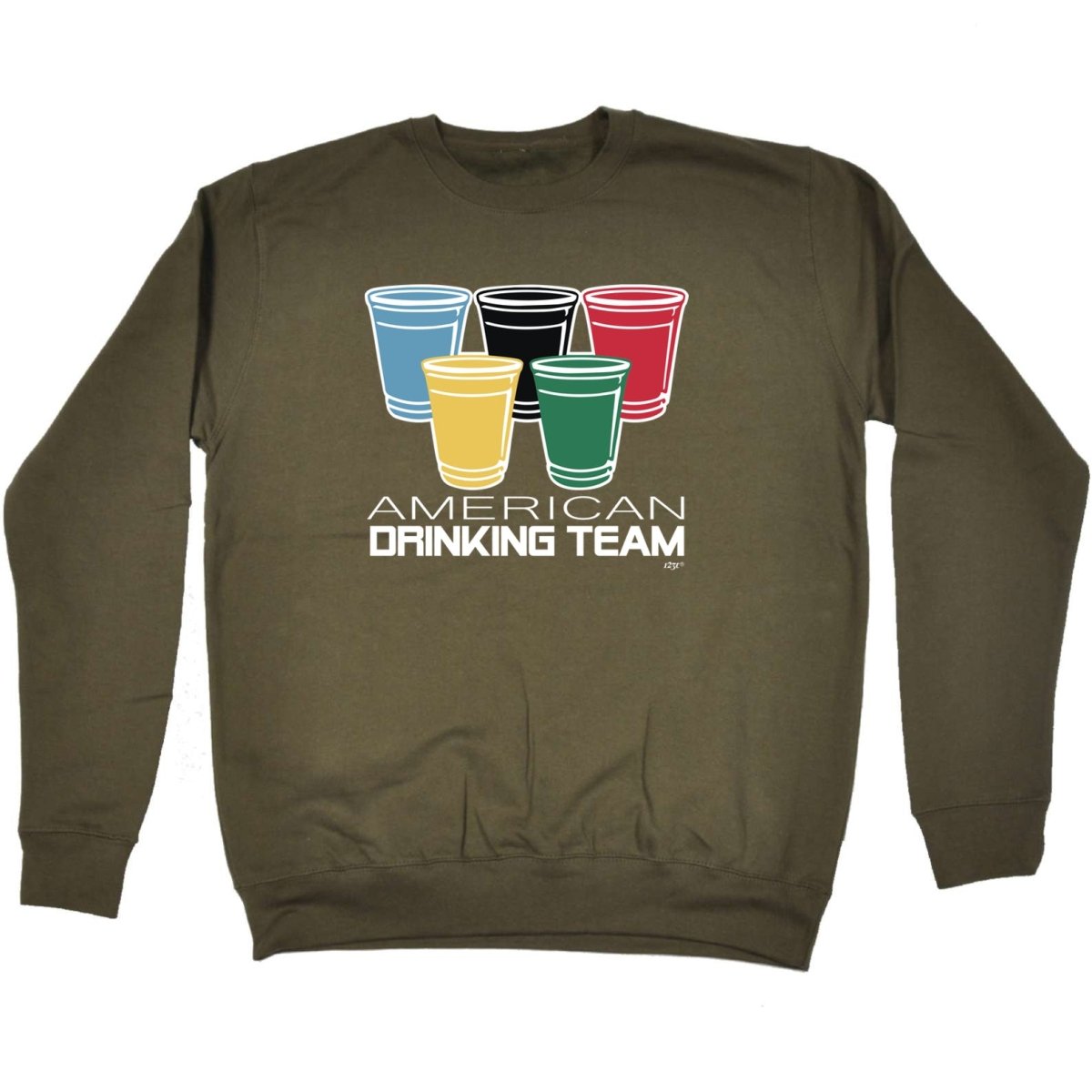 Alcohol American Drinking Team Glasses - Funny Novelty Sweatshirt - 123t Australia | Funny T-Shirts Mugs Novelty Gifts