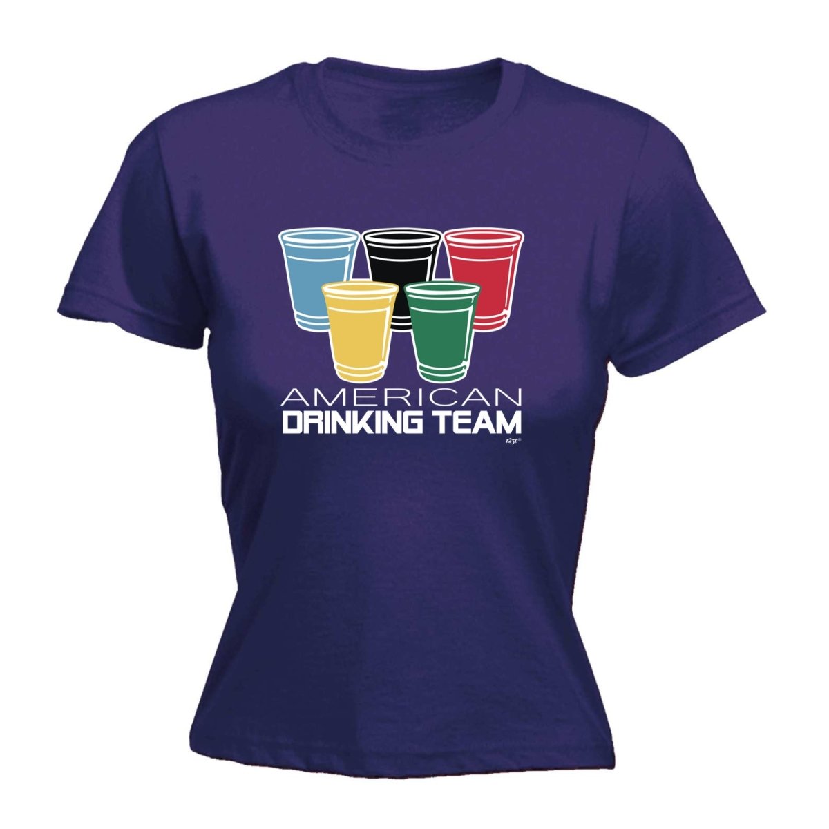 Alcohol American Drinking Team Glasses - Funny Novelty Womens T-Shirt T Shirt Tshirt - 123t Australia | Funny T-Shirts Mugs Novelty Gifts