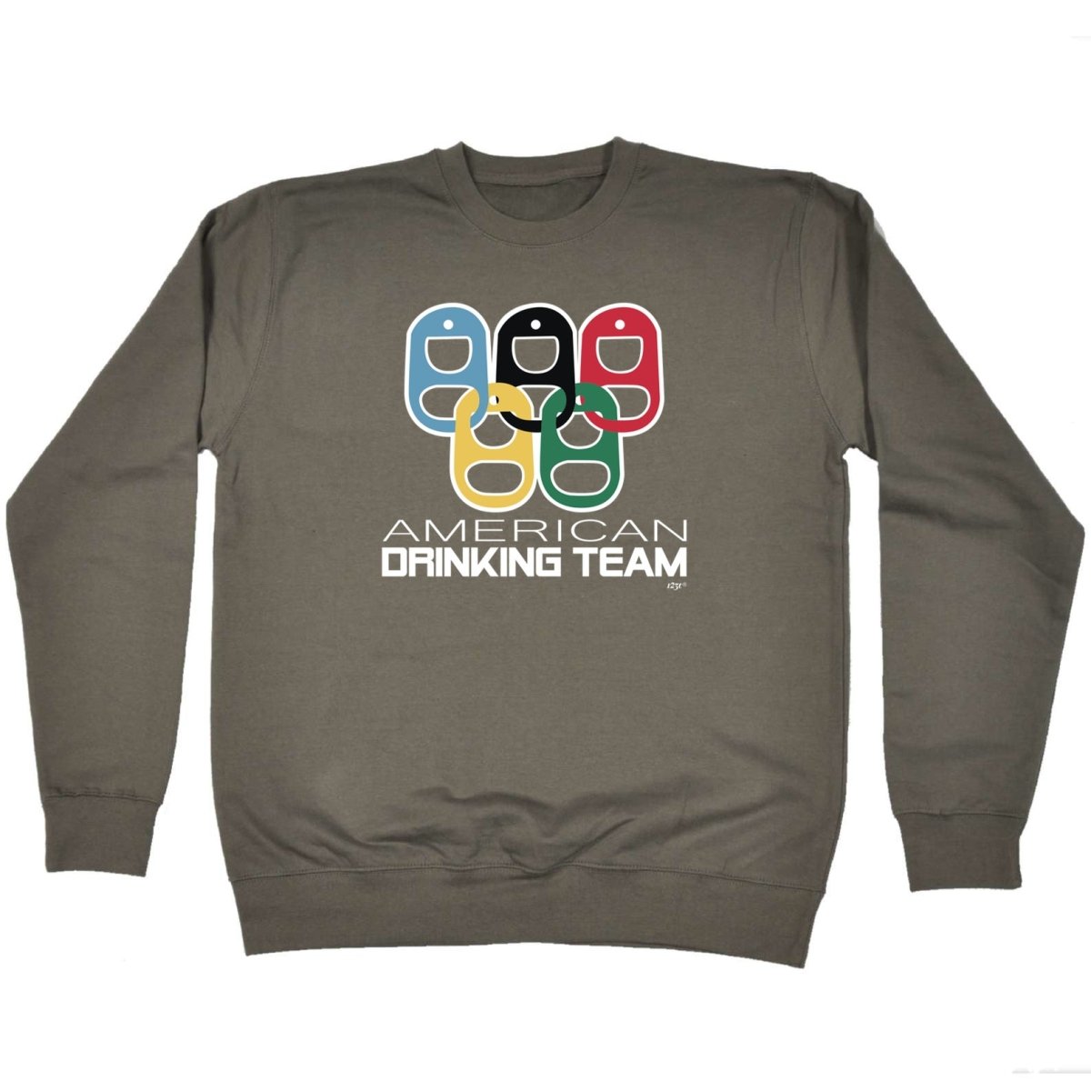 Alcohol American Drinking Team Rings - Funny Novelty Sweatshirt - 123t Australia | Funny T-Shirts Mugs Novelty Gifts