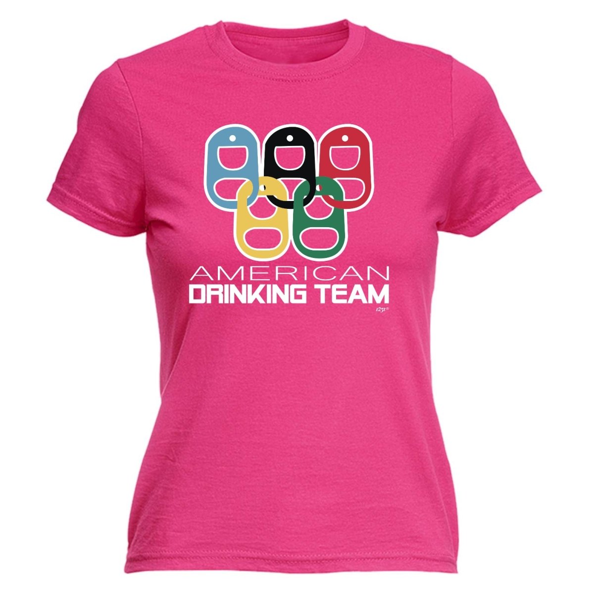 Alcohol American Drinking Team Rings - Funny Novelty Womens T-Shirt T Shirt Tshirt - 123t Australia | Funny T-Shirts Mugs Novelty Gifts