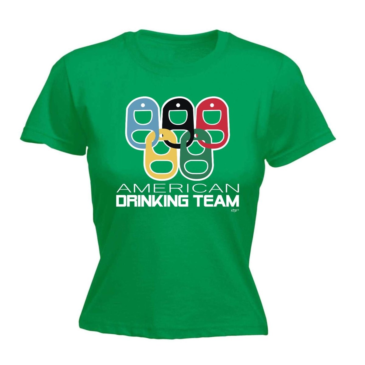 Alcohol American Drinking Team Rings - Funny Novelty Womens T-Shirt T Shirt Tshirt - 123t Australia | Funny T-Shirts Mugs Novelty Gifts