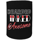 Alcohol Animal Stubby Holder - Bearded Inked Awesome - Funny Novelty Birthday Gift Joke Beer Can Bottle - 123t Australia | Funny T-Shirts Mugs Novelty Gifts