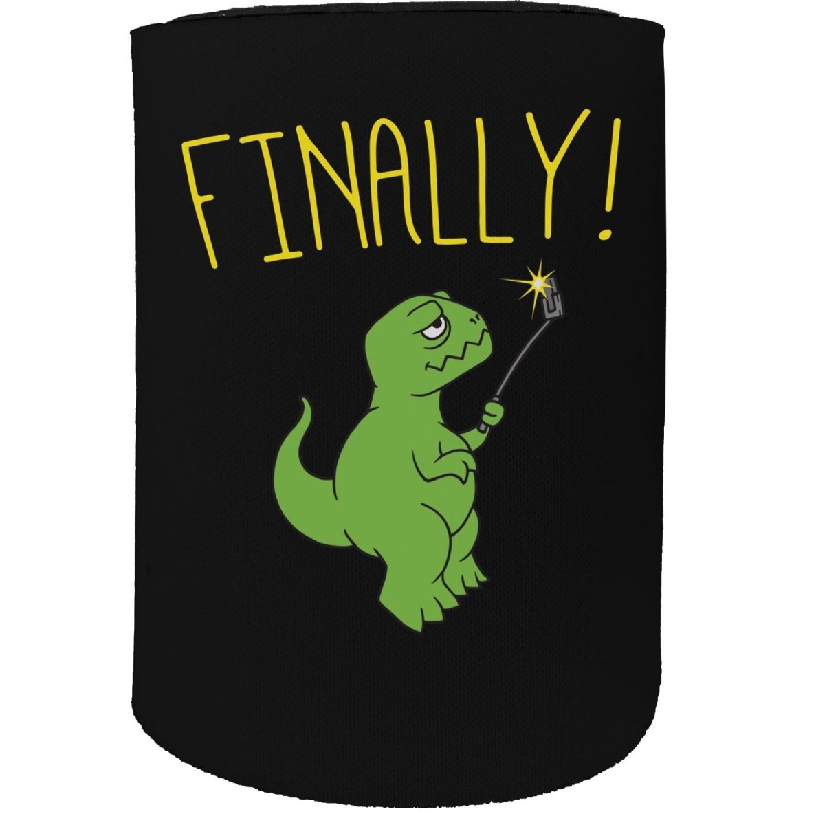 Alcohol Animal Stubby Holder - Selfie T Rex Dinosaur - Funny Novelty Birthday Gift Joke Beer Can Bottle - 123t Australia | Funny T-Shirts Mugs Novelty Gifts