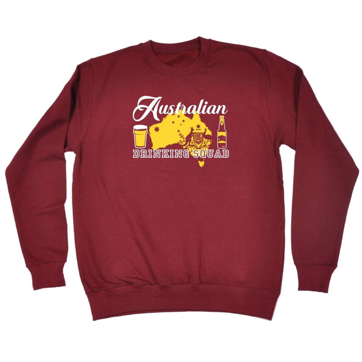 Alcohol Australia Drinking Squad - Funny Novelty Sweatshirt - 123t Australia | Funny T-Shirts Mugs Novelty Gifts