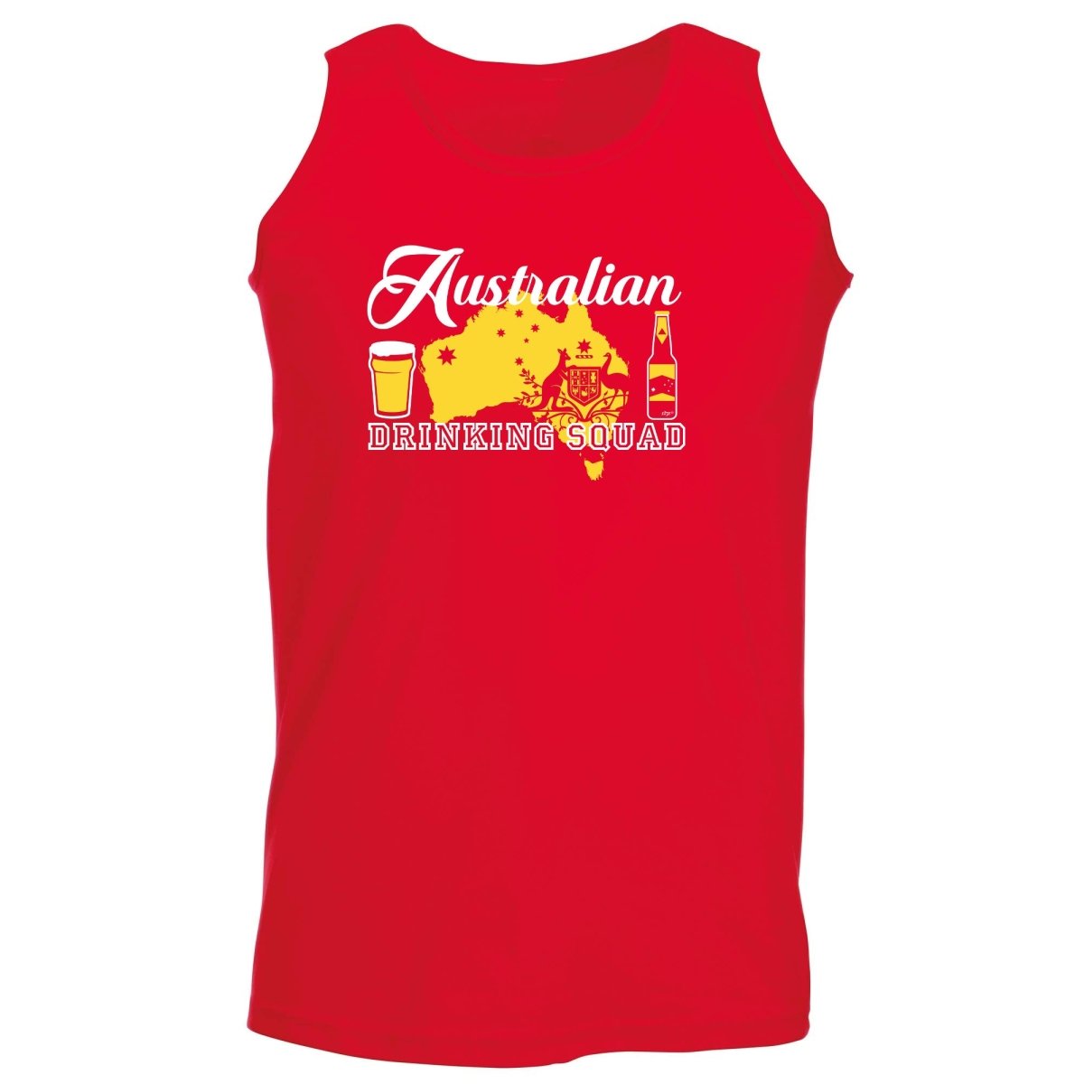 Alcohol Australia Drinking Squad - Funny Novelty Vest Singlet Unisex Tank Top - 123t Australia | Funny T-Shirts Mugs Novelty Gifts