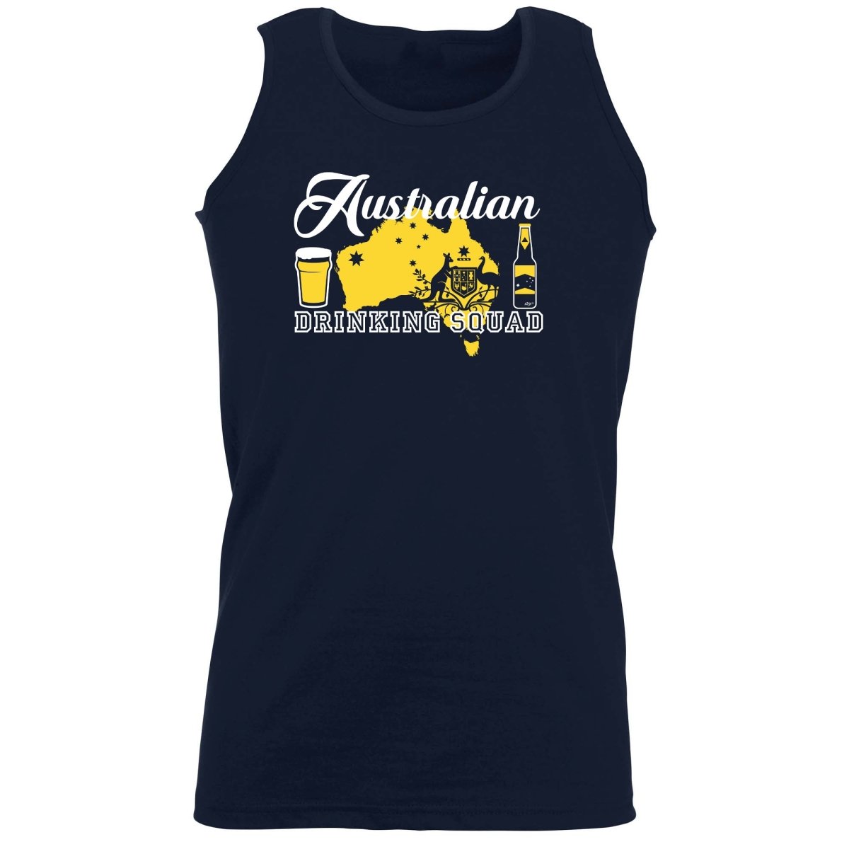 Alcohol Australia Drinking Squad - Funny Novelty Vest Singlet Unisex Tank Top - 123t Australia | Funny T-Shirts Mugs Novelty Gifts