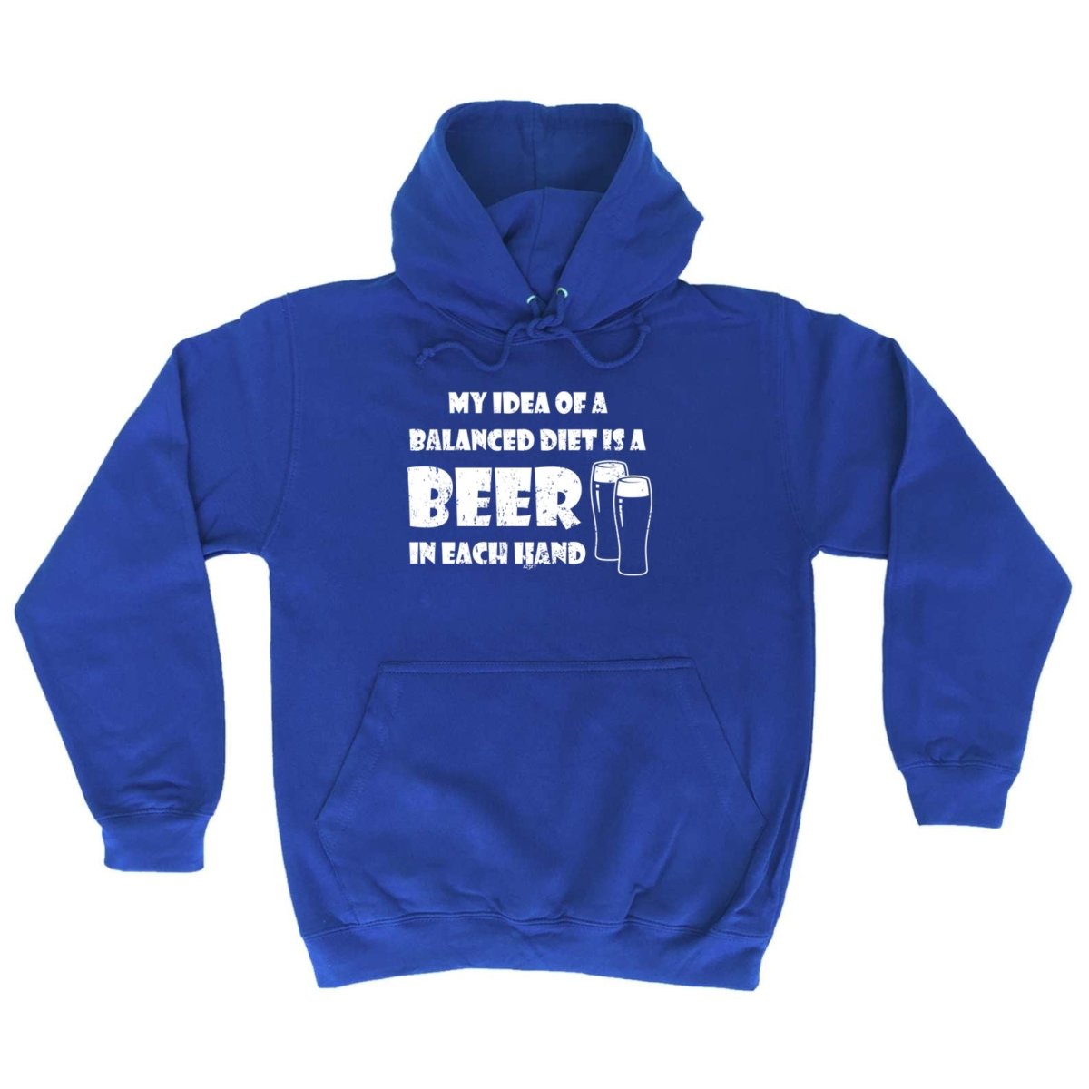 Alcohol Balanced Diet Is A Beer Each Hand - Funny Novelty Hoodies Hoodie - 123t Australia | Funny T-Shirts Mugs Novelty Gifts