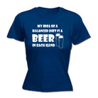 Alcohol Balanced Diet Is A Beer Each Hand - Funny Novelty Womens T-Shirt T Shirt Tshirt - 123t Australia | Funny T-Shirts Mugs Novelty Gifts