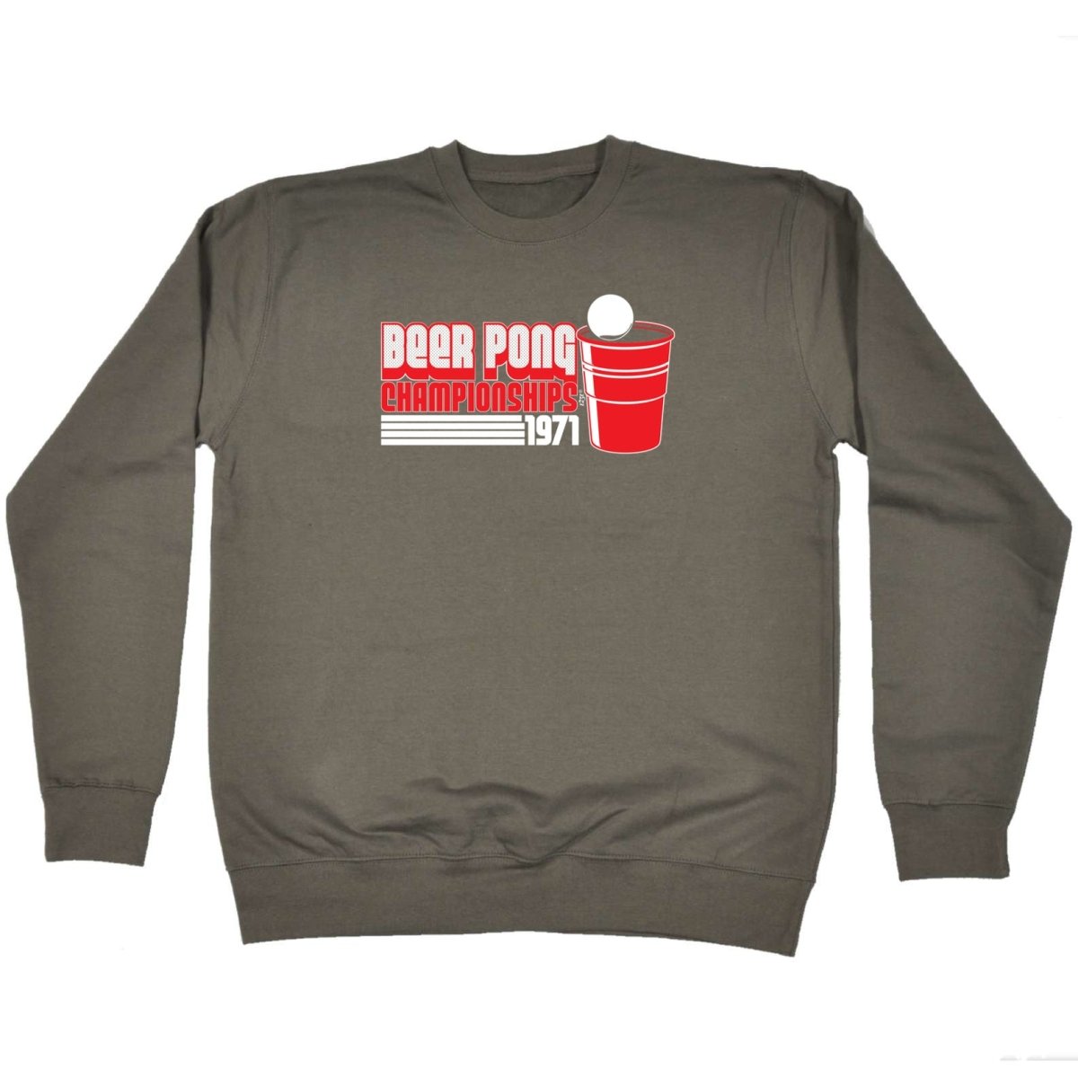 Alcohol Beer Pong Championships - Funny Novelty Sweatshirt - 123t Australia | Funny T-Shirts Mugs Novelty Gifts