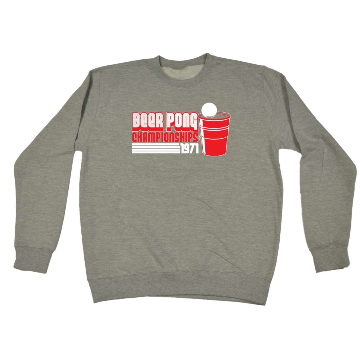 Alcohol Beer Pong Championships - Funny Novelty Sweatshirt - 123t Australia | Funny T-Shirts Mugs Novelty Gifts