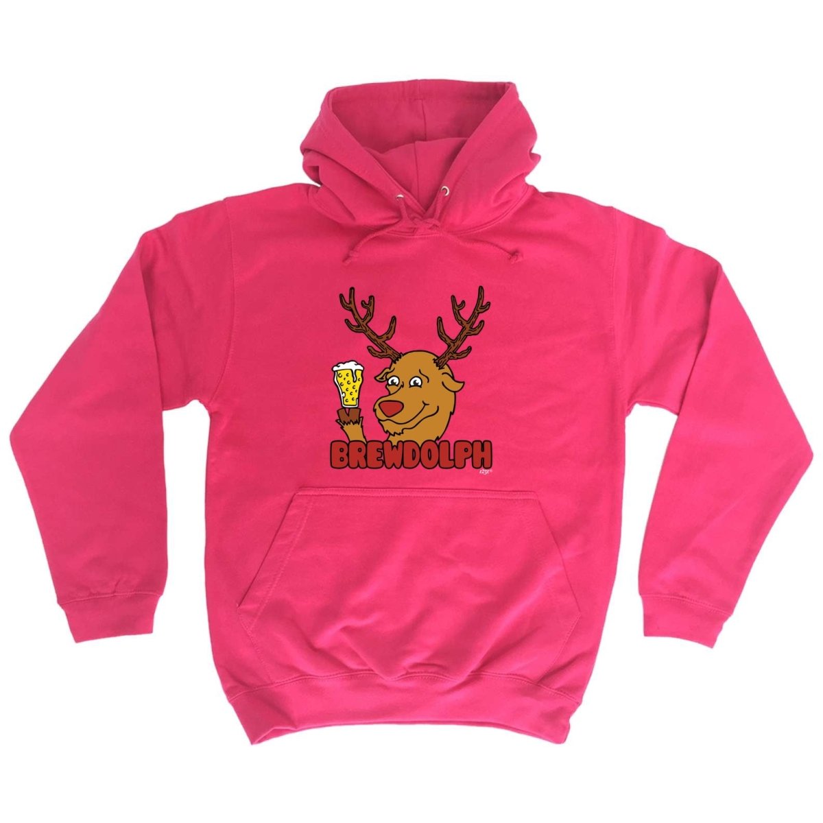 Alcohol Brewdolph Christmas Beer - Funny Novelty Hoodies Hoodie - 123t Australia | Funny T-Shirts Mugs Novelty Gifts